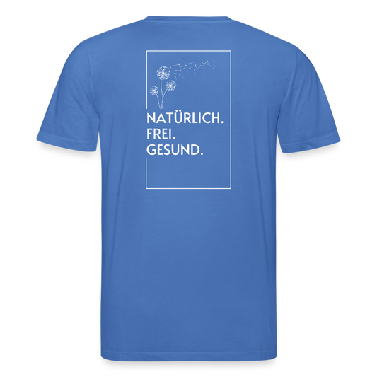 Gesundheit schafft Freiheit (Natürlich) / 100% Bio T-Shirt Herren - Achtsames Blau