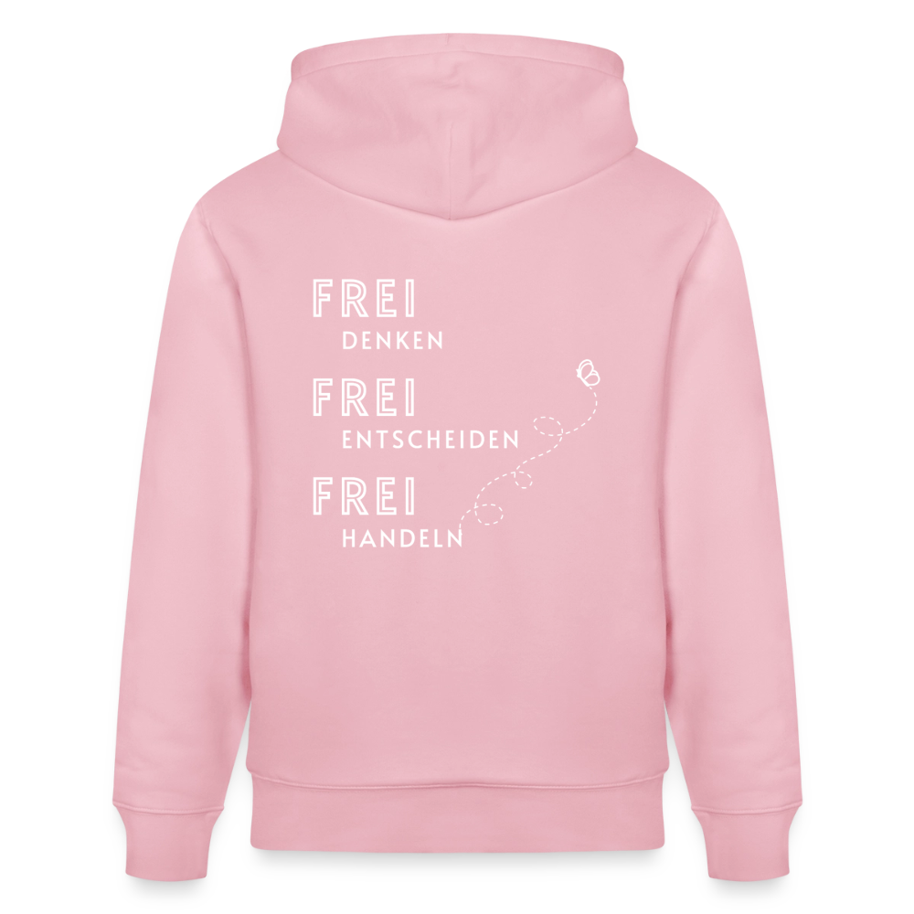 Gesundheit schafft Freiheit (FREI) / 100% Bio Unisex-Kapuzenpullover - Hellrosa