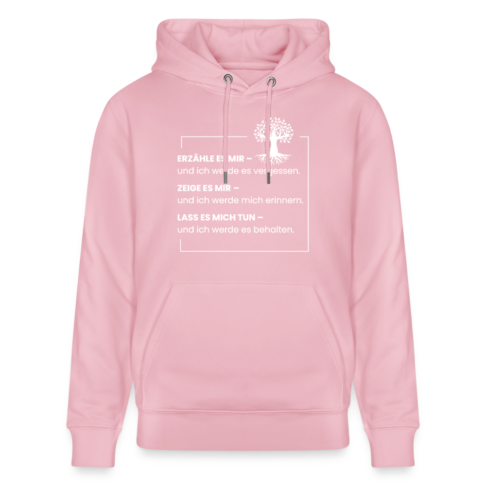 Wissen schafft Freiheit (Erzähle es mir) / Unisex Bio-Hoodie - Hellrosa