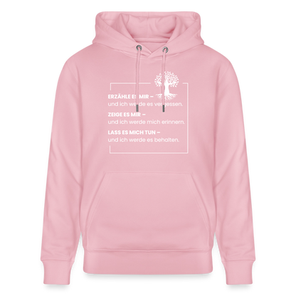Wissen schafft Freiheit (Erzähle es mir) / Unisex Bio-Hoodie - Hellrosa