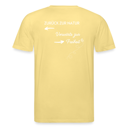 Gesundheit schafft Freiheit (Zurück zur Natur) / 100% Bio T-Shirt Herren - Gelb Viva 