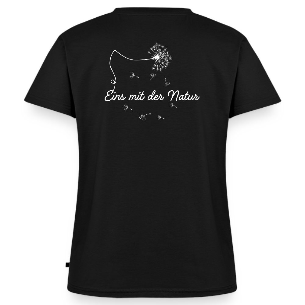 Gesundheit schafft Freiheit (Eins mit der Natur) / 100% Bio Frauen Bio-T-Shirt mit V-Ausschnitt - Schwarz