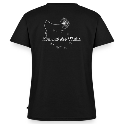 Gesundheit schafft Freiheit (Eins mit der Natur) / 100% Bio Frauen Bio-T-Shirt mit V-Ausschnitt - Schwarz