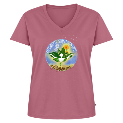 Gesundheit schafft Freiheit (Natur ist kein Trend) / 100% Bio Frauen Bio-T-Shirt mit V-Ausschnitt - Mauve