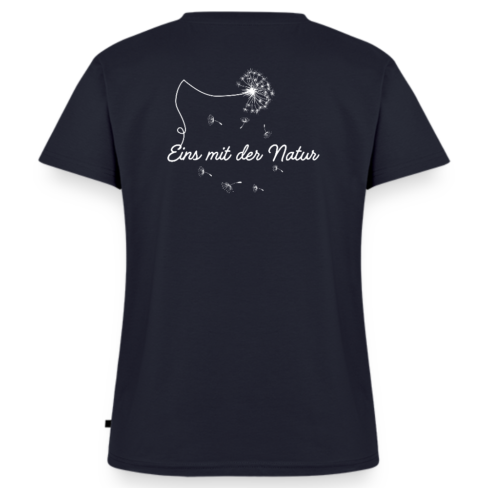 Gesundheit schafft Freiheit (Eins mit der Natur) / 100% Bio Frauen Bio-T-Shirt mit V-Ausschnitt - Navy
