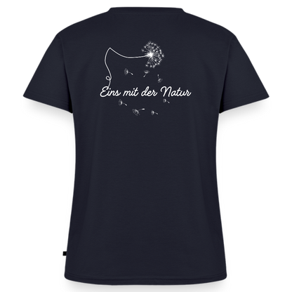 Gesundheit schafft Freiheit (Eins mit der Natur) / 100% Bio Frauen Bio-T-Shirt mit V-Ausschnitt - Navy