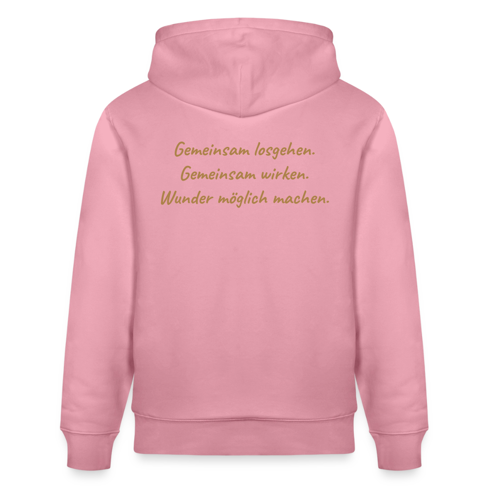 Die Eule / Gemeinsam losgehen - 100% BIO Unisex Bio-Hoodie CRUISER - Lila Traum