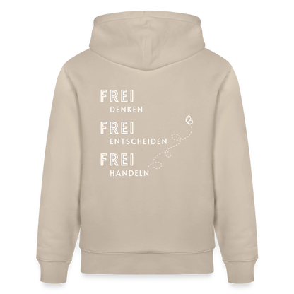 Gesundheit schafft Freiheit (FREI) / 100% Bio Unisex-Kapuzenpullover - Beige