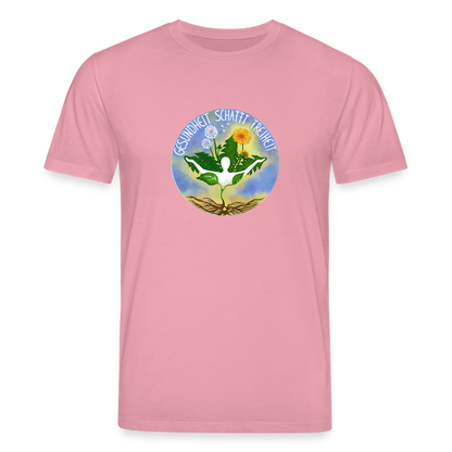 Gesundheit schafft Freiheit (3) / 100% Bio T-Shirt Herren (weiß) - Lila Traum