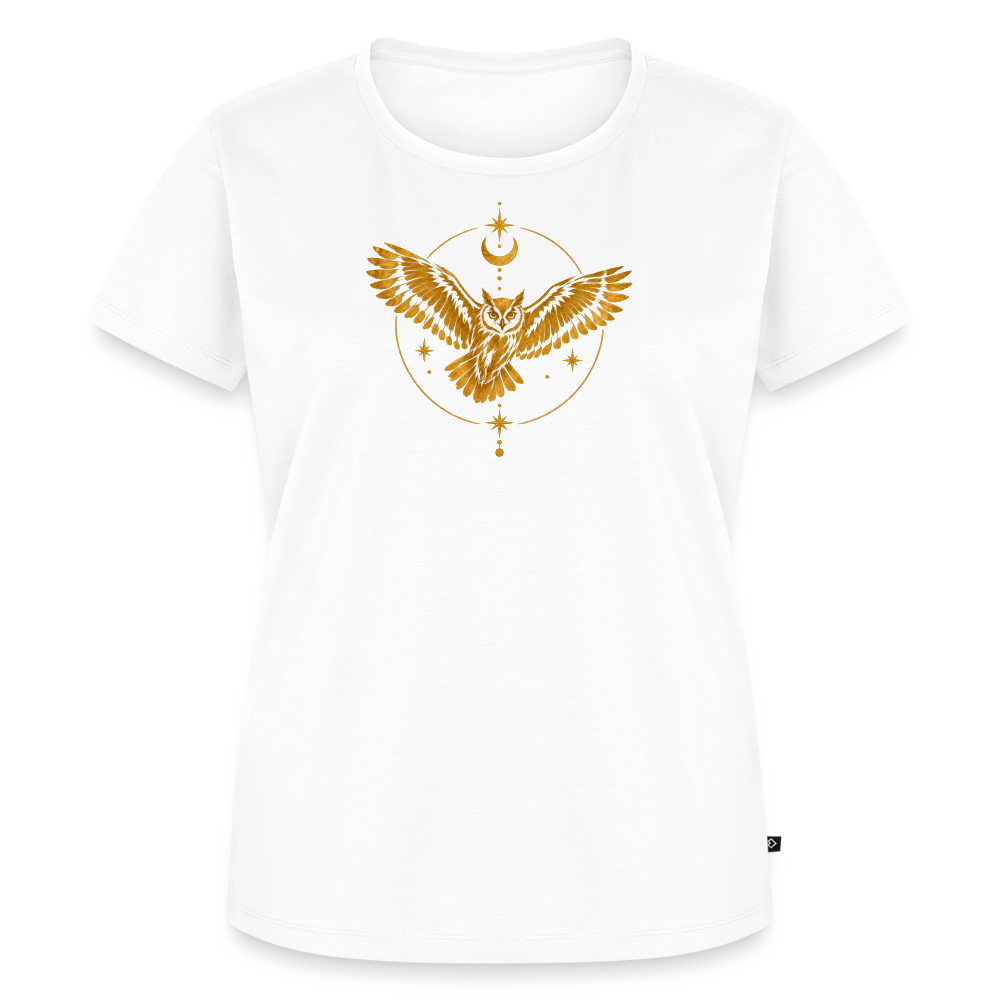 Die Eule / Gemeinsam losgehen - 100% BIO Frauen Premium T-Shirt - Weiß