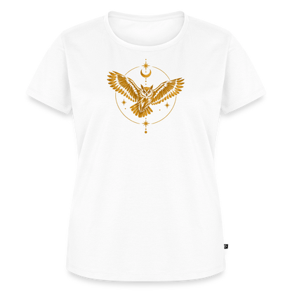 Die Eule / Gemeinsam losgehen - 100% BIO Frauen Premium T-Shirt - Weiß
