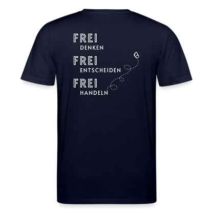 Gesundheit schafft Freiheit (FREI) / 100% Bio T-Shirt Herren - Navy
