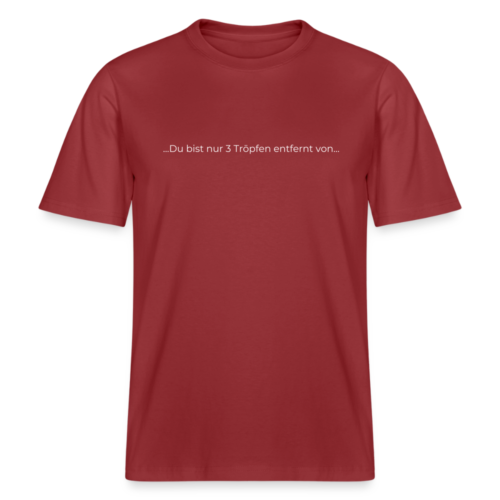 Nur 3 Trōpfen - RELAXED FIT Unisex Organic T-Shirt - Erdrot