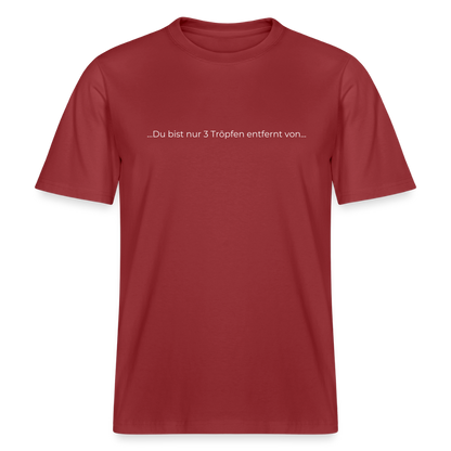 Nur 3 Trōpfen - RELAXED FIT Unisex Organic T-Shirt - Erdrot
