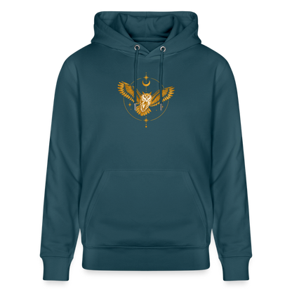 Die Eule / Gemeinsam losgehen - 100% BIO Unisex Bio-Hoodie CRUISER - Dunkles Petrol