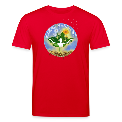 Gesundheit schafft Freiheit (FREI) / 100% Bio T-Shirt Herren - Rot