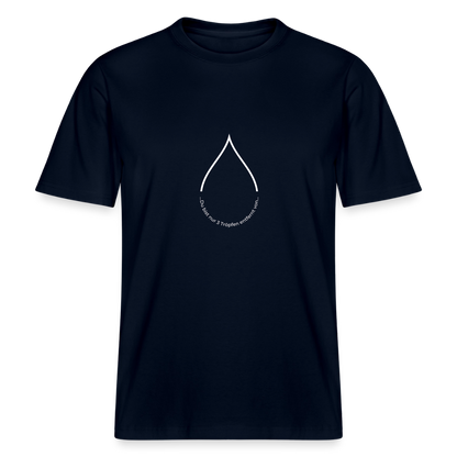 Nur 3 Trōpfen v2 - RELAXED FIT Unisex Organic T-Shirt - Navy