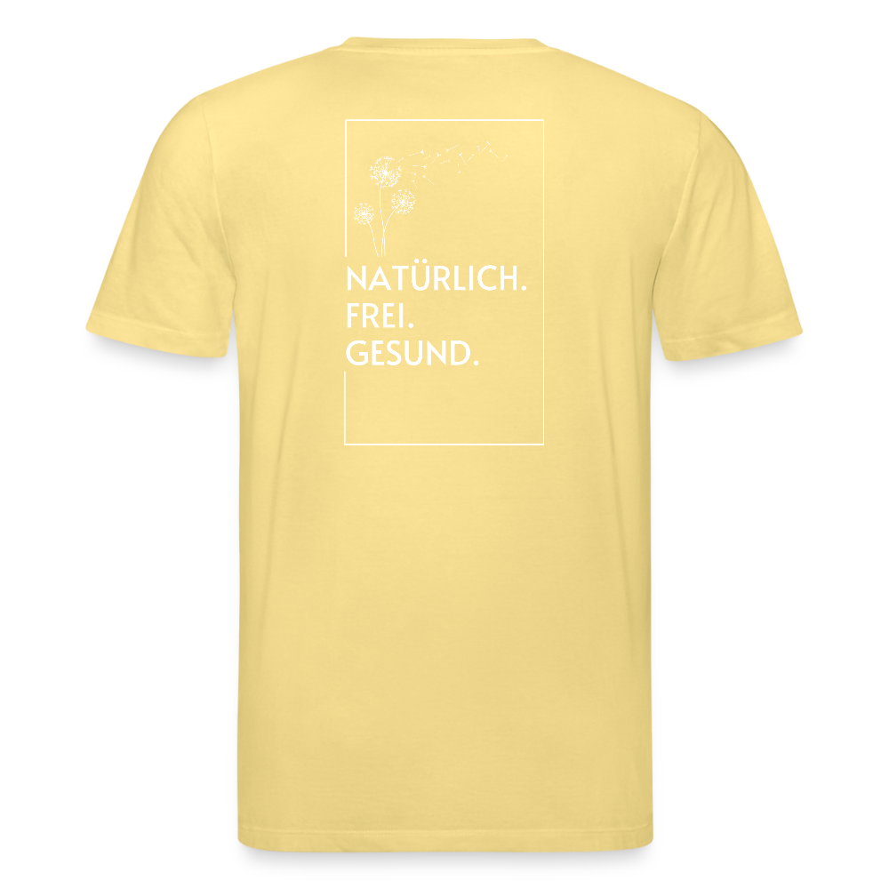 Gesundheit schafft Freiheit (Natürlich) / 100% Bio T-Shirt Herren - Gelb Viva 