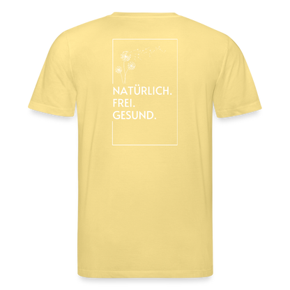 Gesundheit schafft Freiheit (Natürlich) / 100% Bio T-Shirt Herren - Gelb Viva 