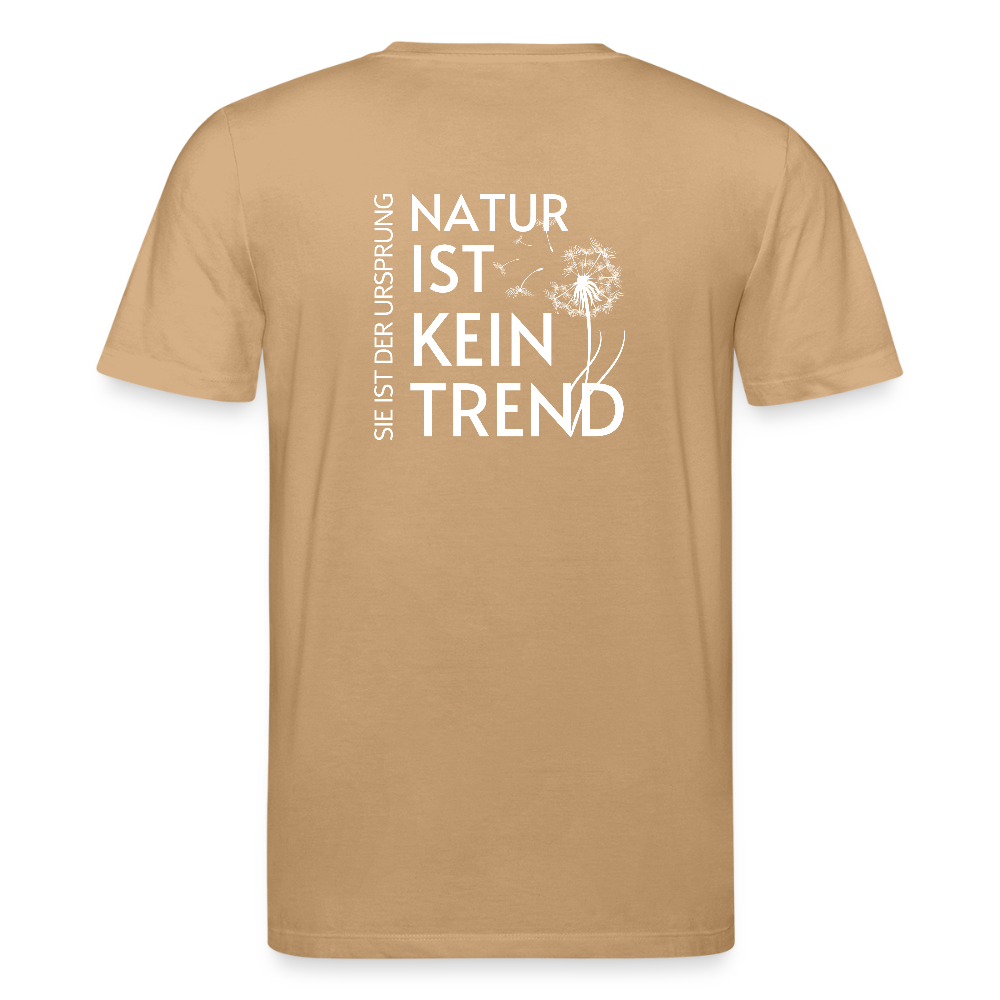 Gesundheit schafft Freiheit (Natur ist kein Trend) / 100% Bio T-Shirt Herren - Karamell 