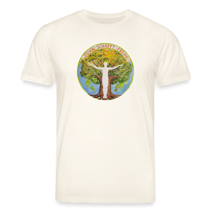 Wissen schafft Freiheit (Natürlich) / 100% Bio T-Shirt Herren - Naturweiß 