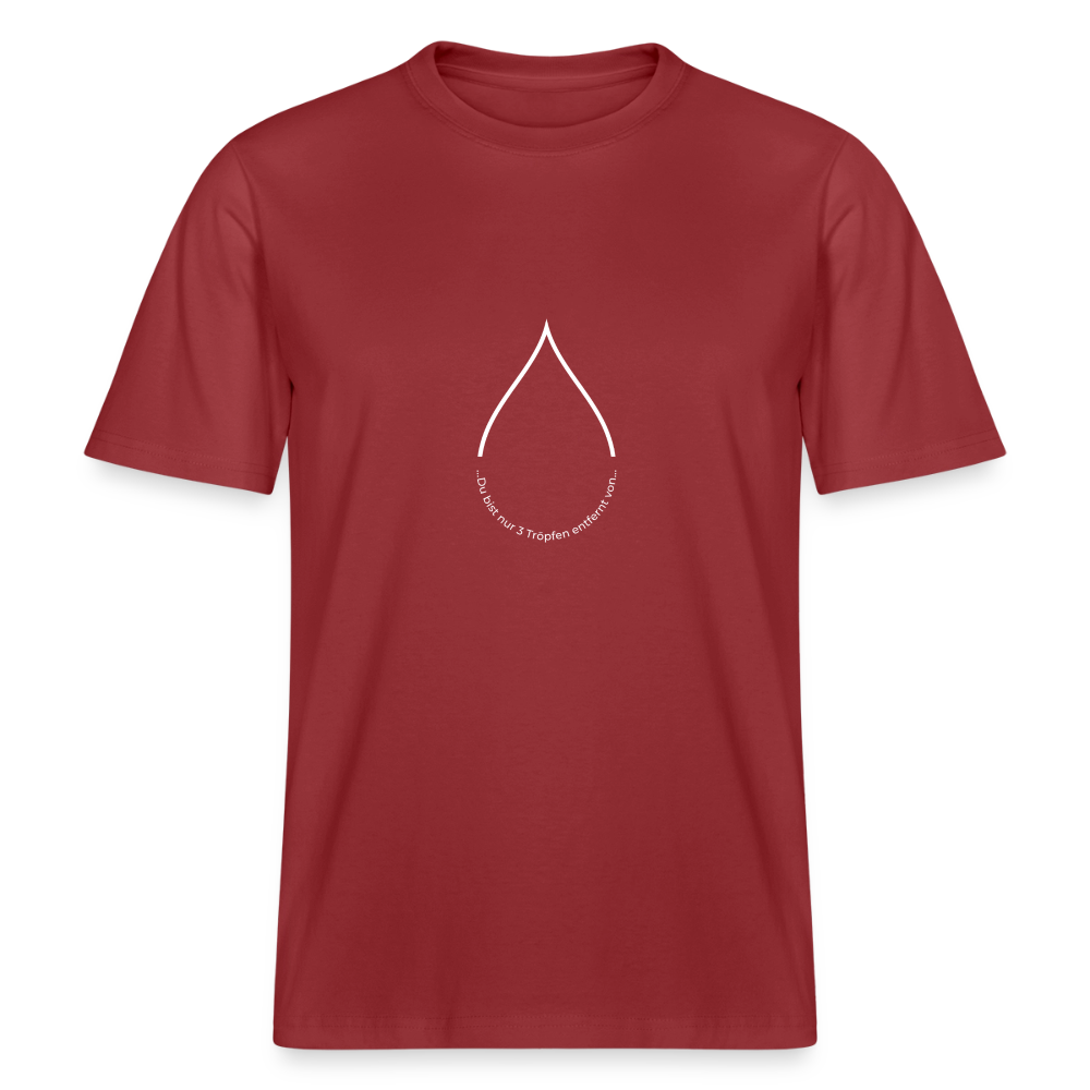 Nur 3 Trōpfen v2 - RELAXED FIT Unisex Organic T-Shirt - Erdrot