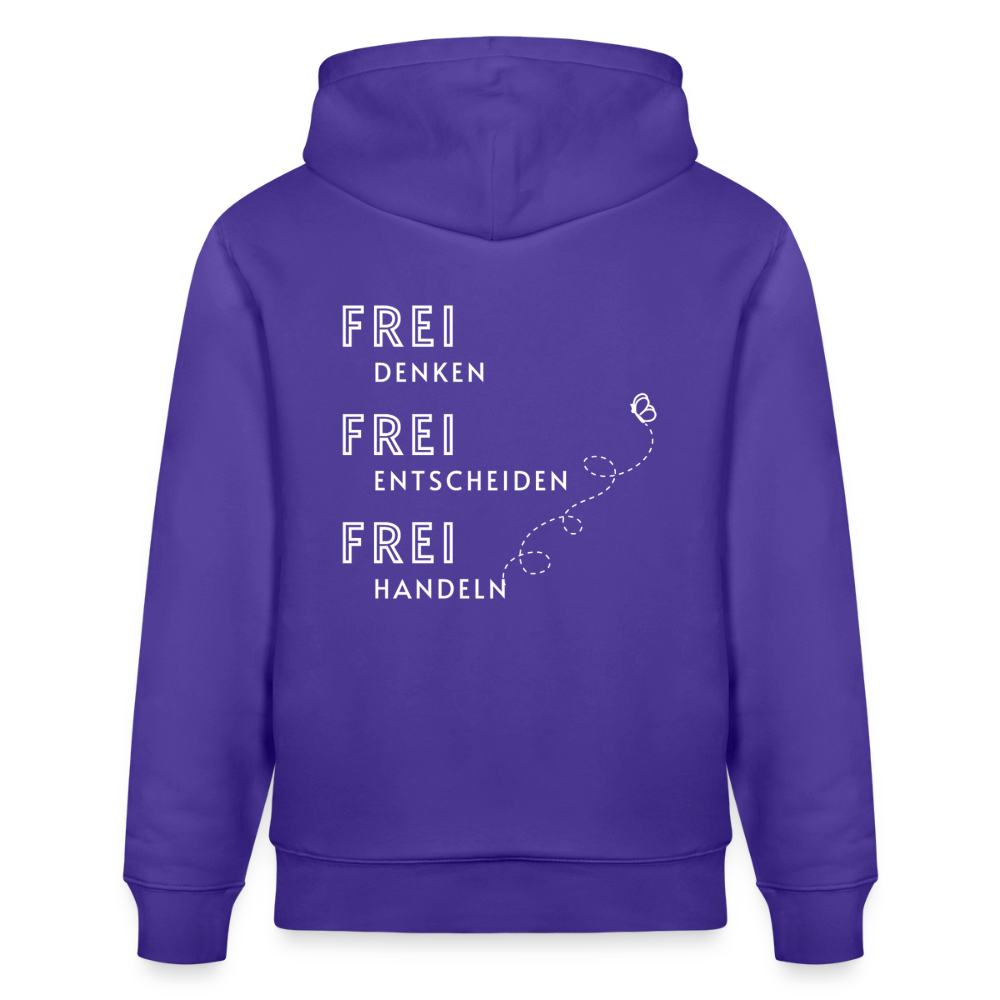 Gesundheit schafft Freiheit (FREI) / 100% Bio Unisex-Kapuzenpullover - Purple Love 