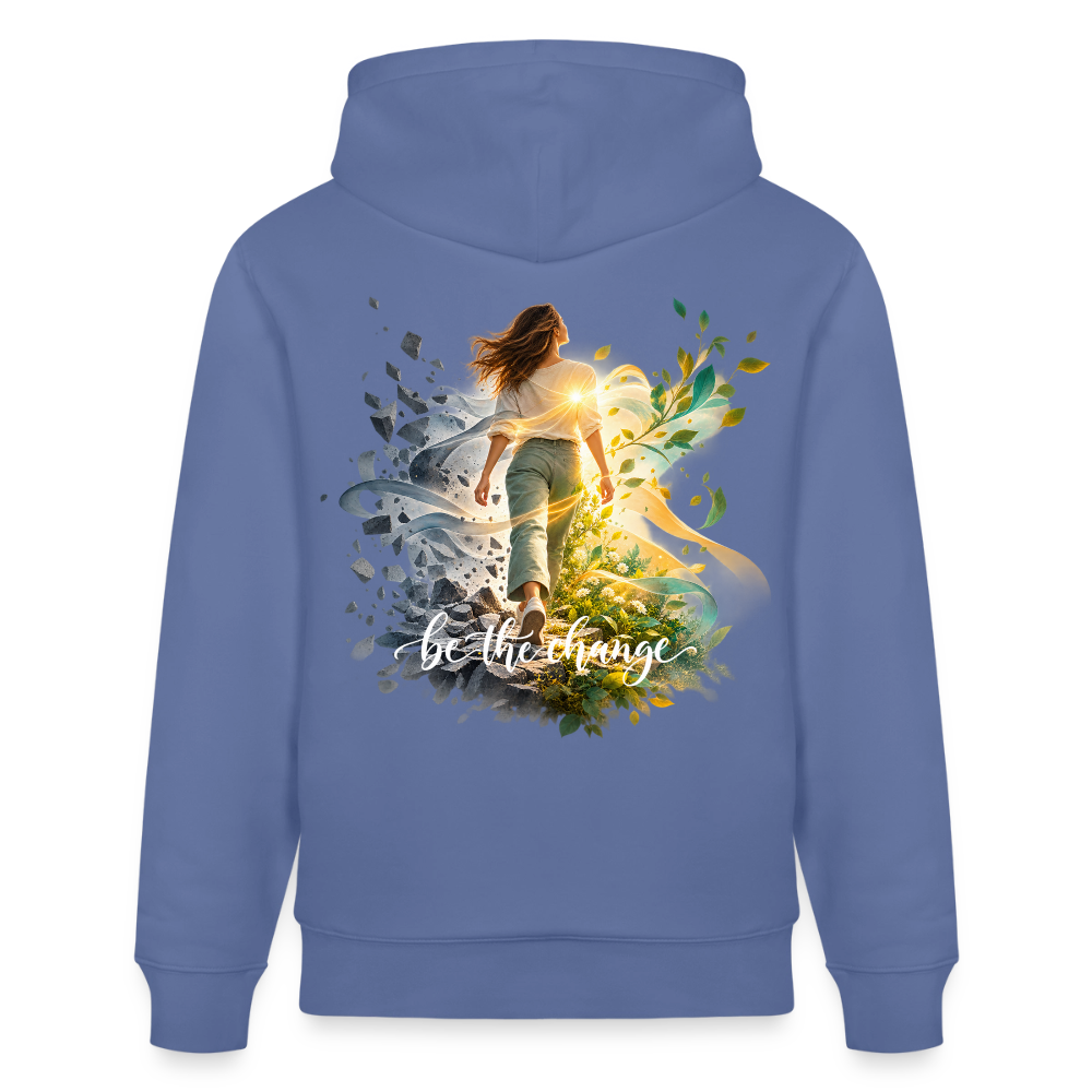 be the change - gbS /female - 100% Bio-Hoodie Unisex CRUISER - Blau
