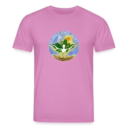 Gesundheit schafft Freiheit (3) / 100% Bio T-Shirt Herren (weiß) - Pink