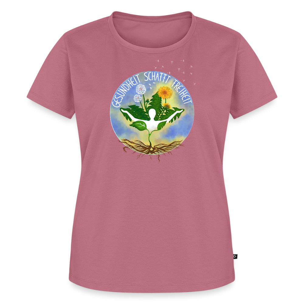 Gesundheit schafft Freiheit (FREI) / 100% Bio Frauen Premium T-Shirt (weiß) - Mauve