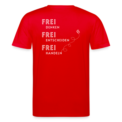 Gesundheit schafft Freiheit (FREI) / 100% Bio T-Shirt Herren - Rot