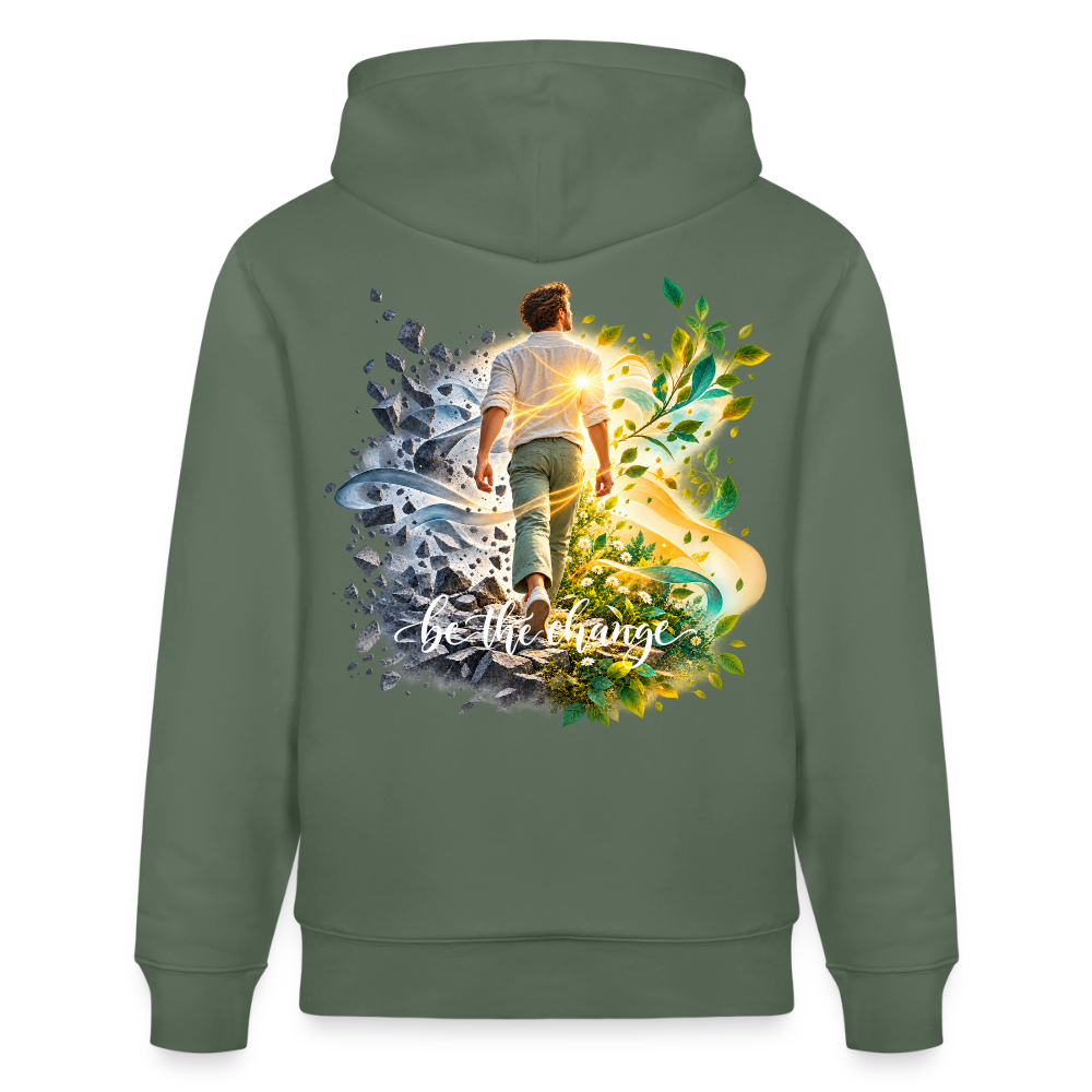 be the change /male - 100% Bio-Hoodie Unisex CRUISER - Tanngrün