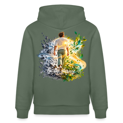 be the change /male - 100% Bio-Hoodie Unisex CRUISER - Tanngrün