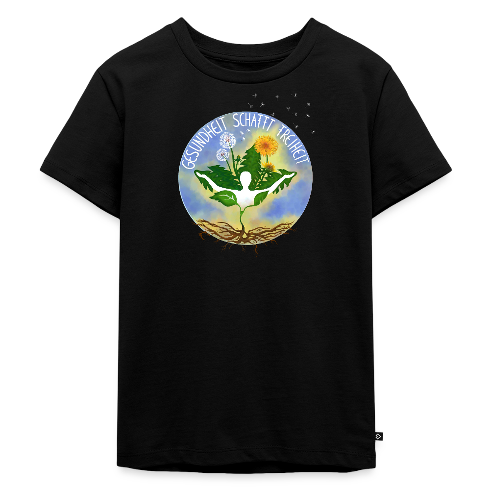 Gesundheit schafft Freiheit (Ich bin ein Wunder im Wachstum) / Kinder Premium T-Shirt - Schwarz