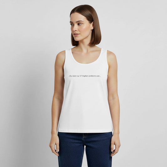 Nur 3 Trōpfen entfernt - Frauen Premium Tank Top (Weiß) - Weiß