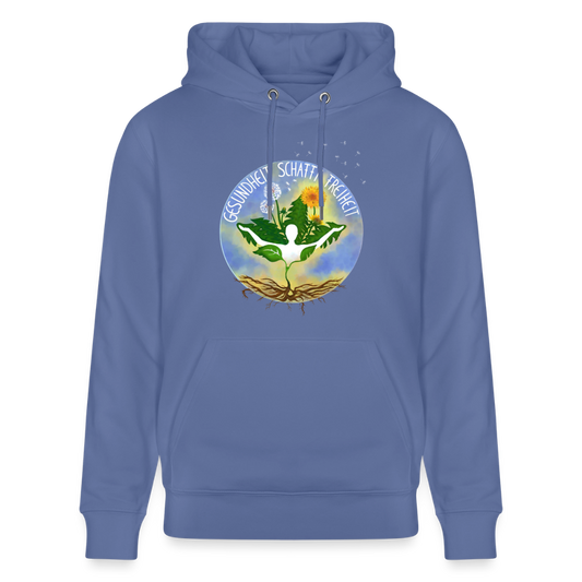 Gesundheit schafft Freiheit (FREI) / 100% Bio Unisex-Kapuzenpullover - Blau