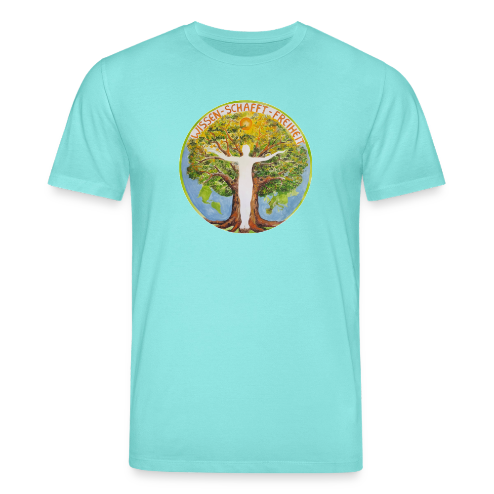 Wissen schafft Freiheit (Natürlich) / 100% Bio T-Shirt Herren - Poolblau