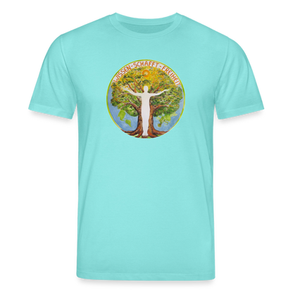 Wissen schafft Freiheit (Natürlich) / 100% Bio T-Shirt Herren - Poolblau