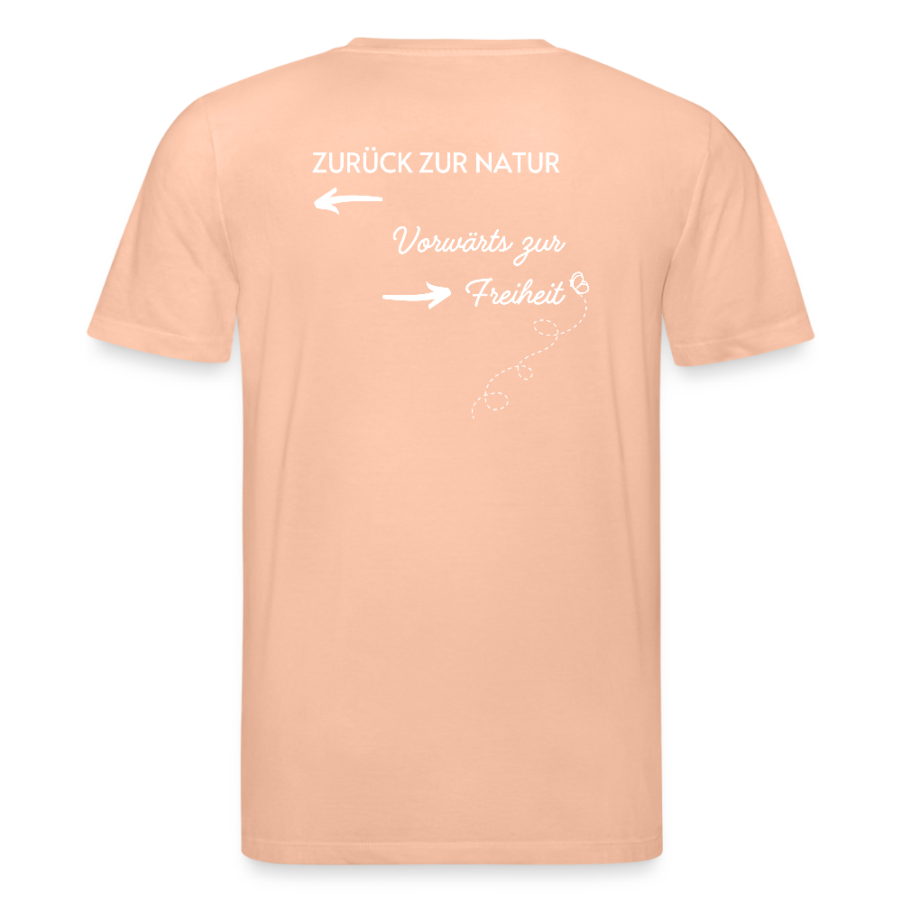 Gesundheit schafft Freiheit (Zurück zur Natur) / 100% Bio T-Shirt Herren - Pfirsich
