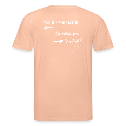 Gesundheit schafft Freiheit (Zurück zur Natur) / 100% Bio T-Shirt Herren - Pfirsich