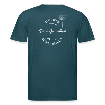 Gesundheit schafft Freiheit (Dein Weg) / 100% Bio T-Shirt Herren - Dunkles Petrol