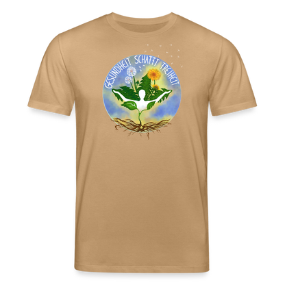 Gesundheit schafft Freiheit (Zurück zur Natur) / 100% Bio T-Shirt Herren - Karamell 