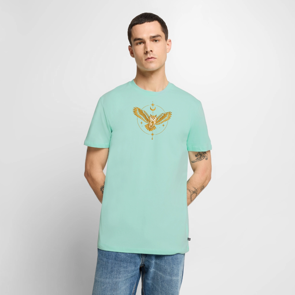 Die Eule / Gemeinsam losgehen - 100% BIO Männer Premium T-Shirt - Mint 