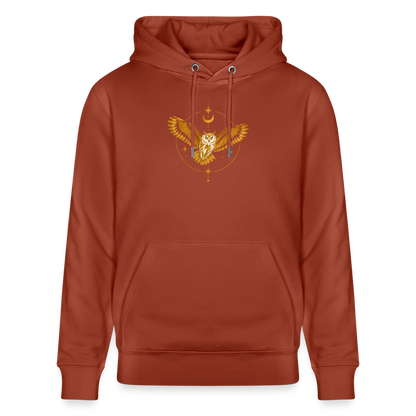 Die Eule / Gemeinsam losgehen - 100% BIO Unisex Bio-Hoodie CRUISER - Terrakotta