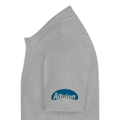 Aquion / Ich trinke täglich - 100% Bio Premium Poloshirt - Grau meliert