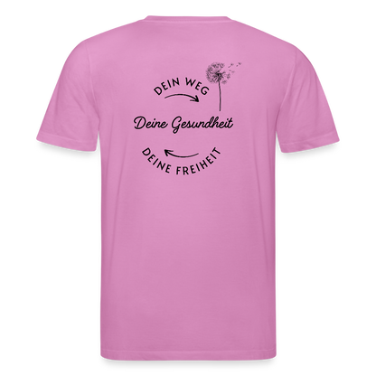 Gesundheit schafft Freiheit (3) / 100% Bio T-Shirt Herren (weiß) - Pink