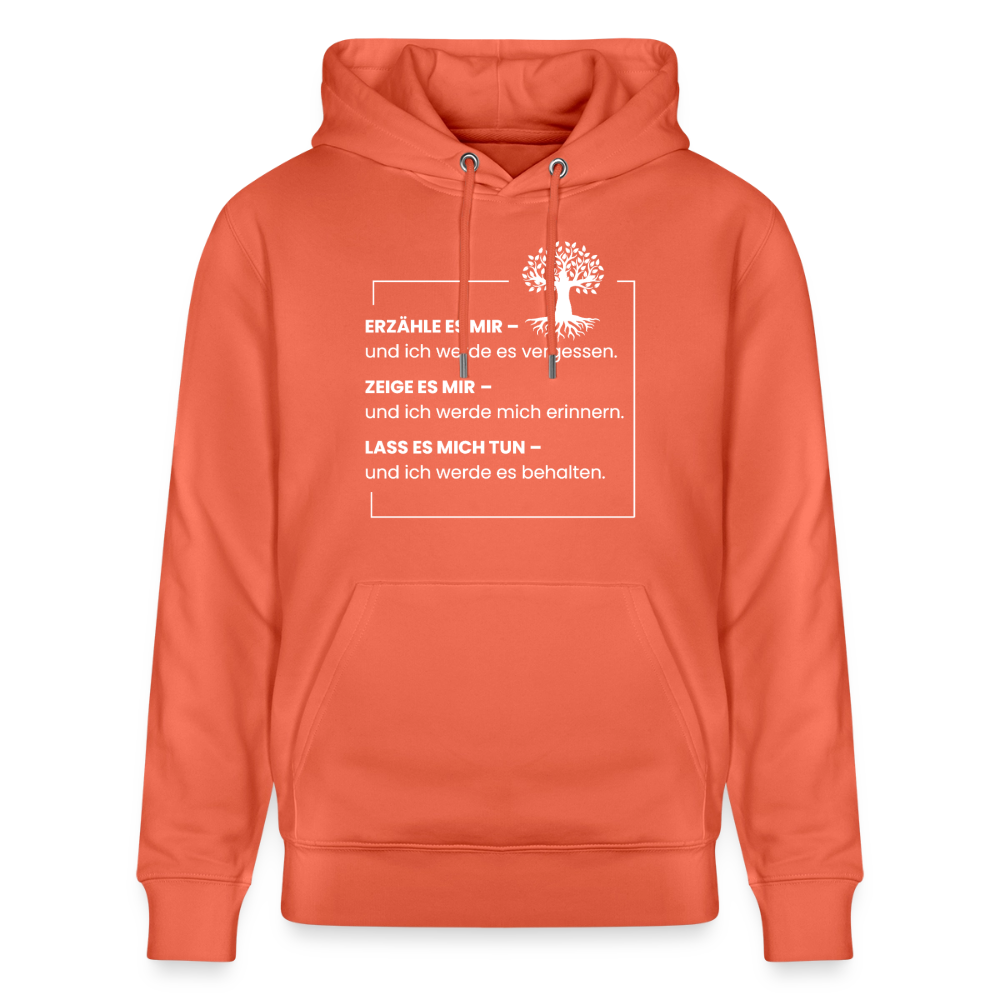 Wissen schafft Freiheit (Erzähle es mir) / Unisex Bio-Hoodie - Hellrot