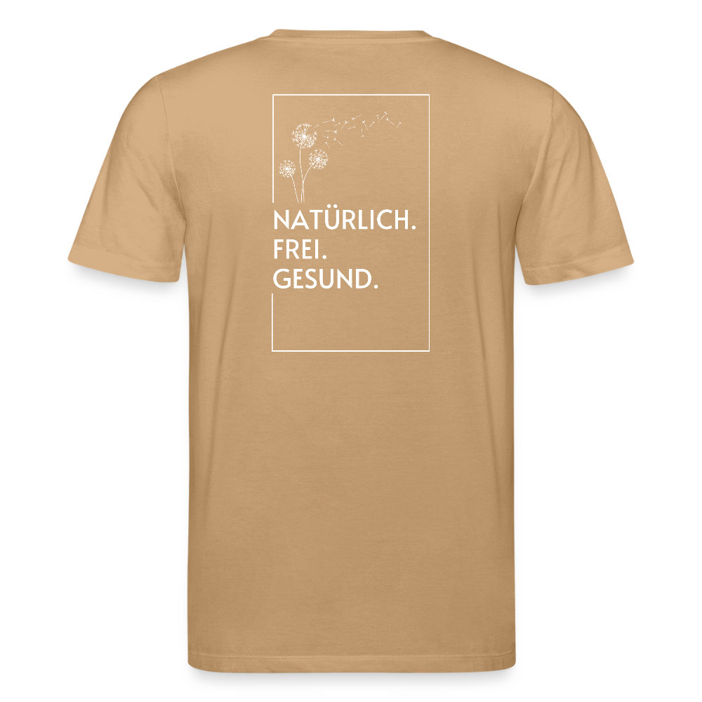 Gesundheit schafft Freiheit (Natürlich) / 100% Bio T-Shirt Herren - Karamell 