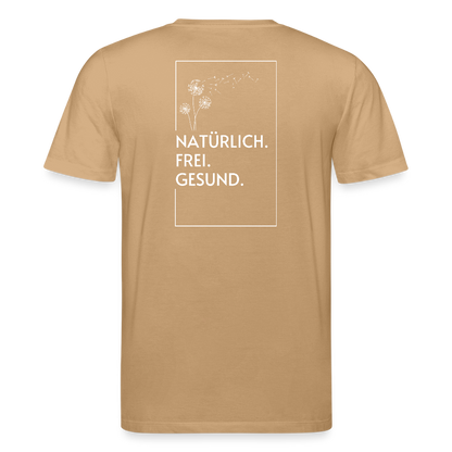 Gesundheit schafft Freiheit (Natürlich) / 100% Bio T-Shirt Herren - Karamell 