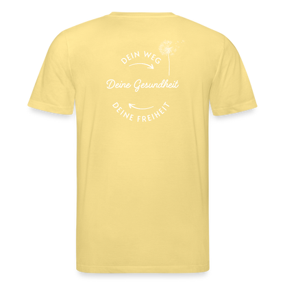 Gesundheit schafft Freiheit (Dein Weg) / 100% Bio T-Shirt Herren - Gelb Viva 